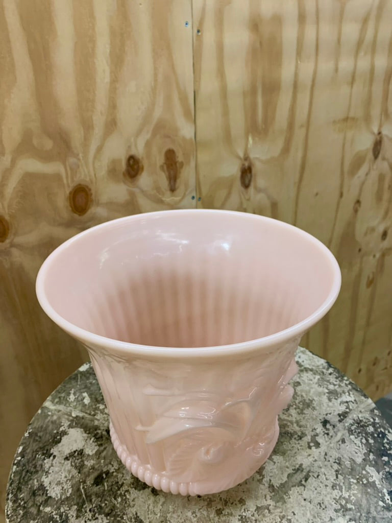 French Opal Glass Cachepot/Pot Cover