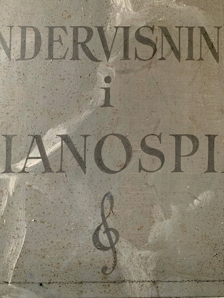 Handpainted Piano Lessons Wooden Sign
