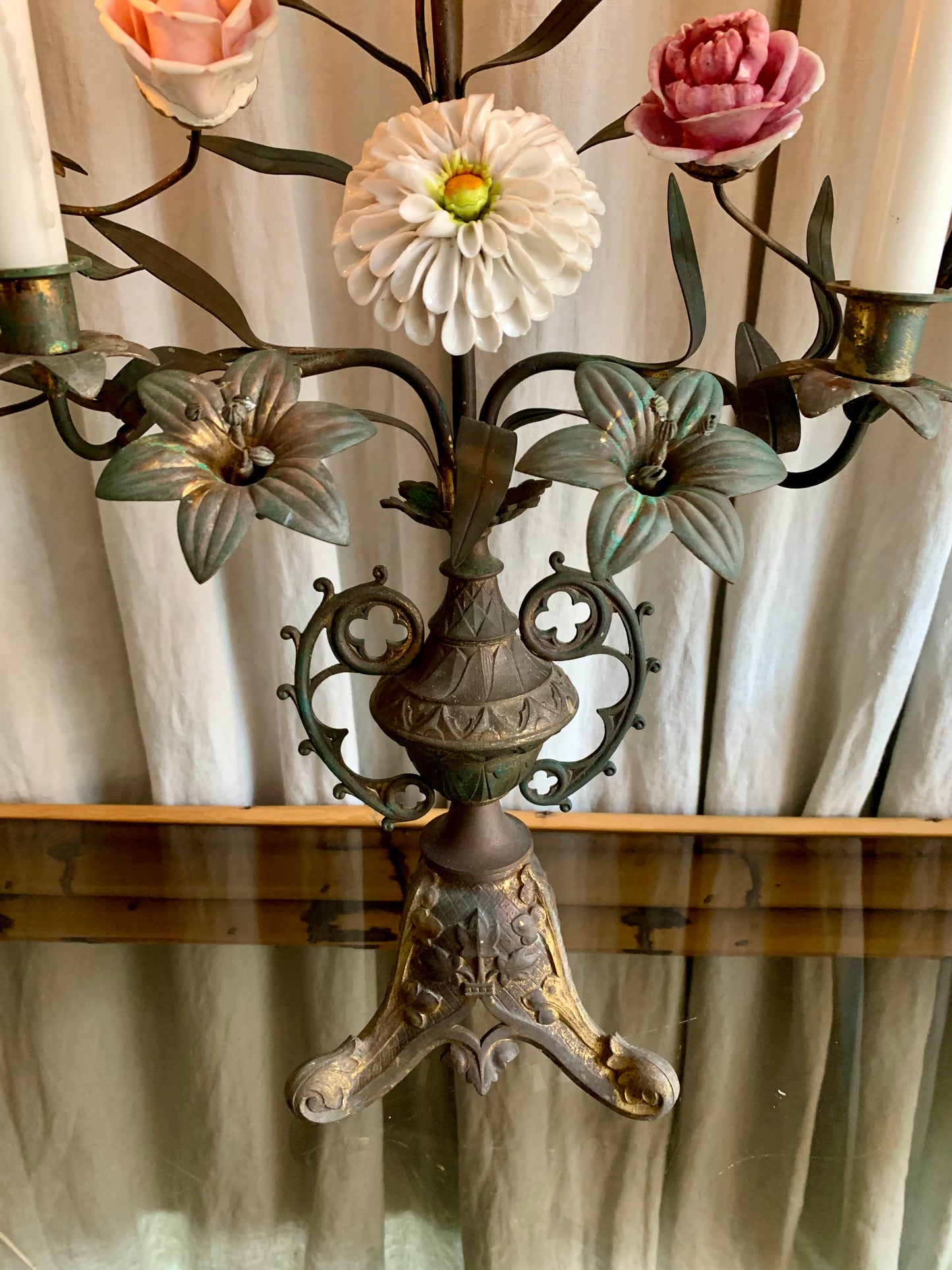 Antique French Church Candelabra
