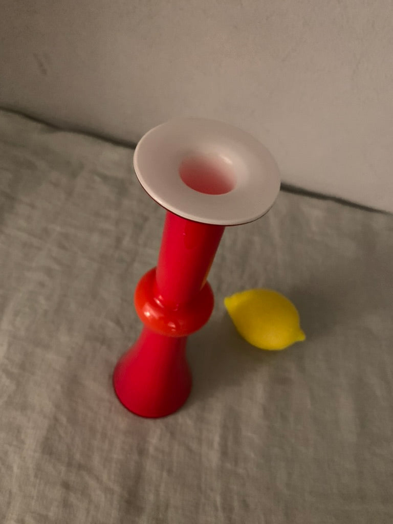 Vintage Red Holmegaard "Carnaby" Vase