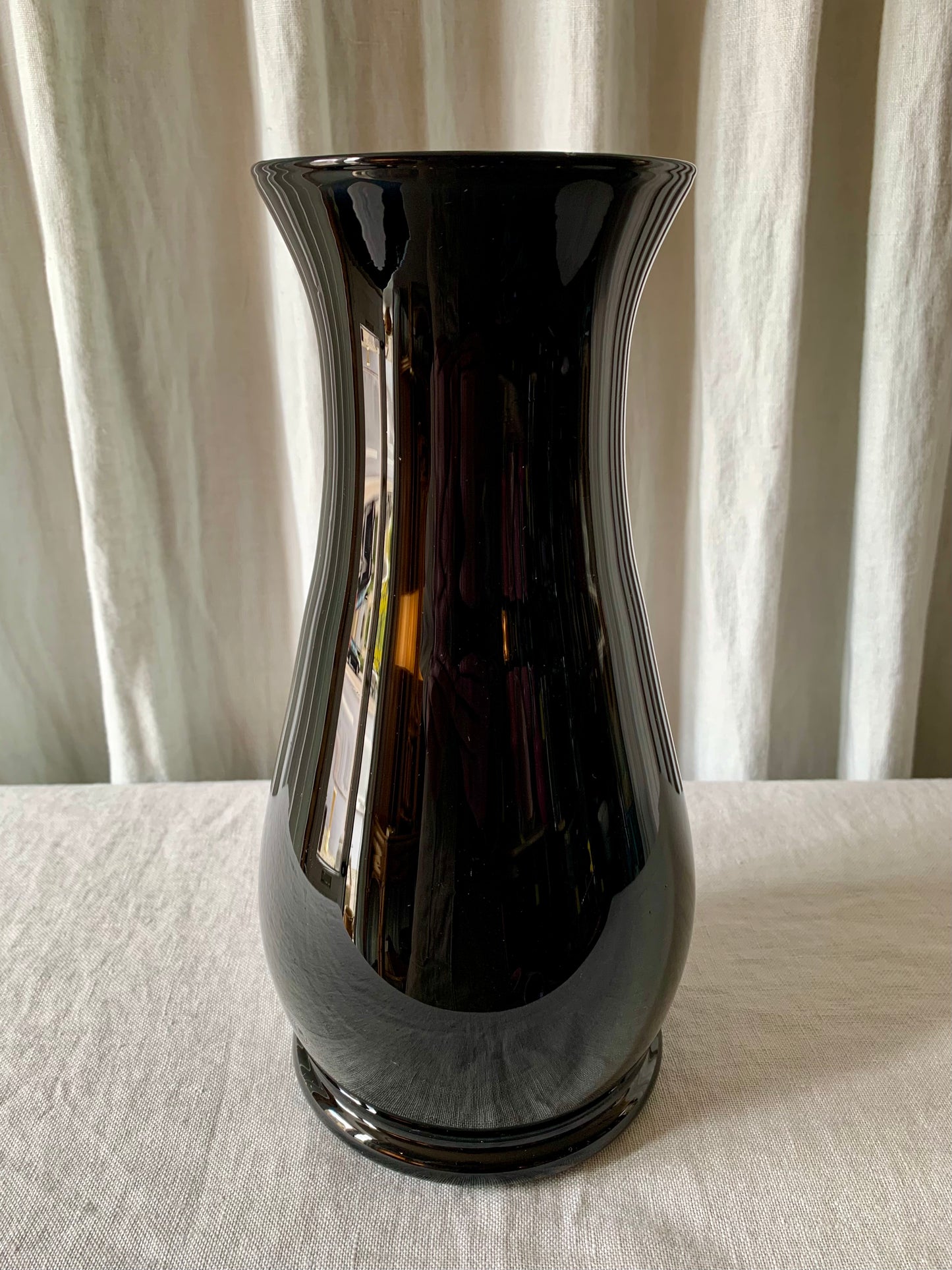 Black Opal Glass Vase