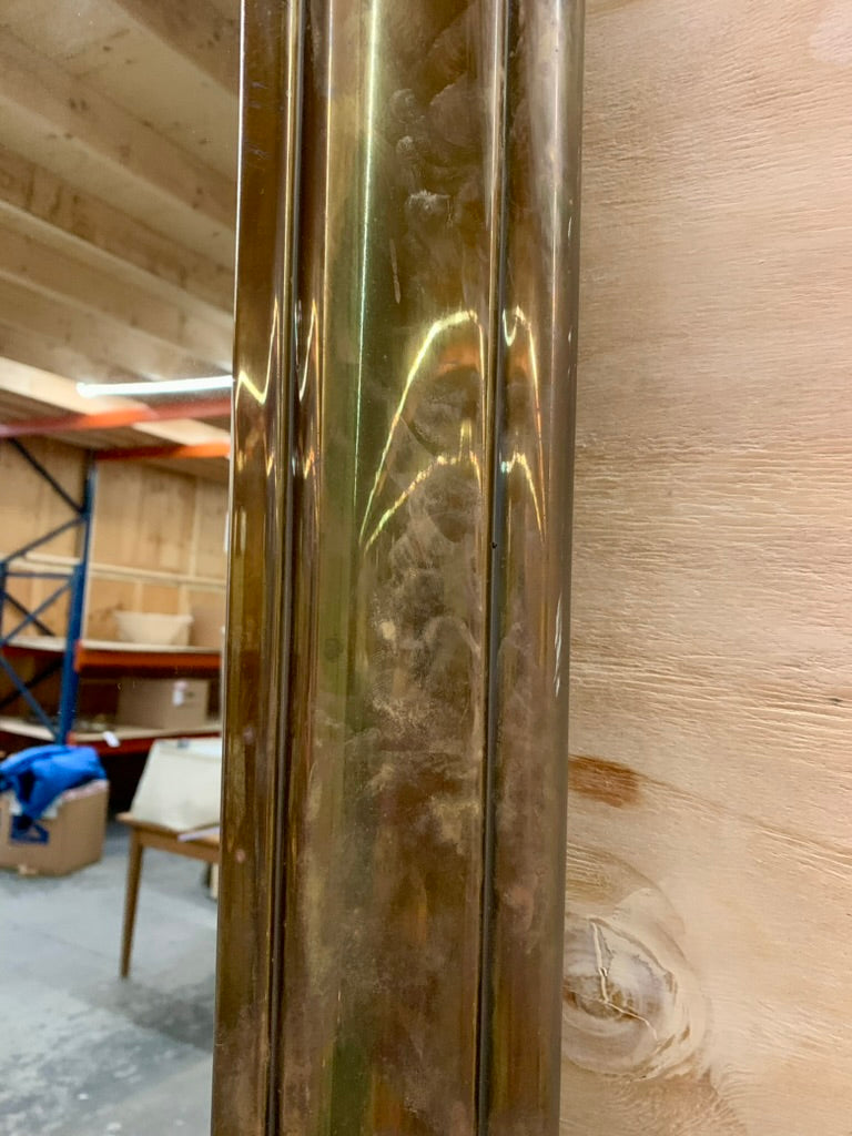 Wall Mirror with Brass Frame