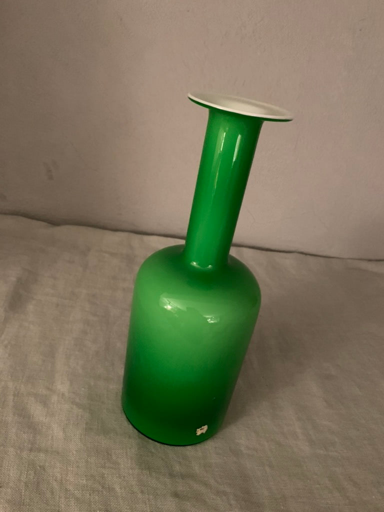 Vintage Green Holmegaard "Carnaby" Vase