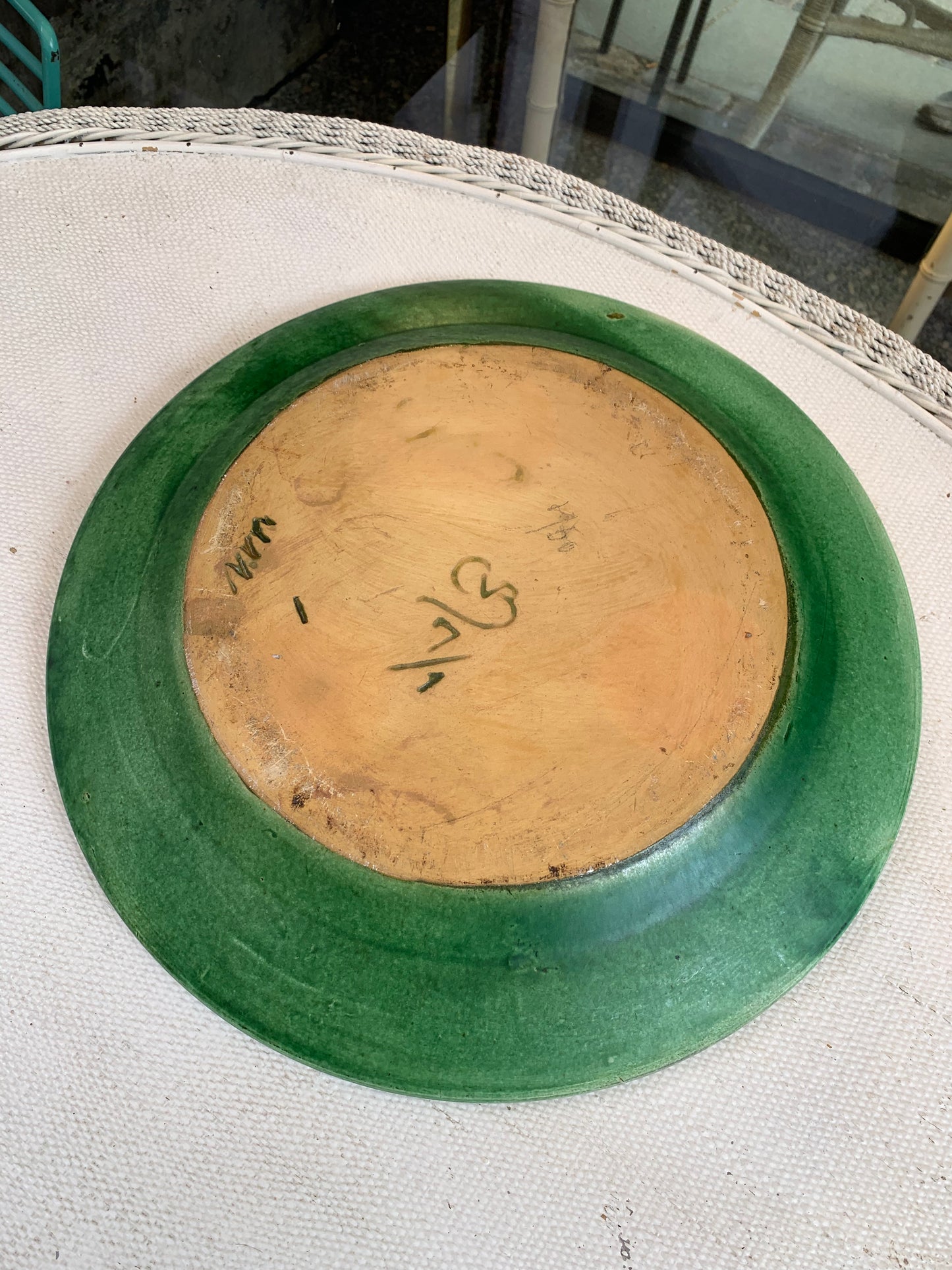 Large Green Clay Dish
