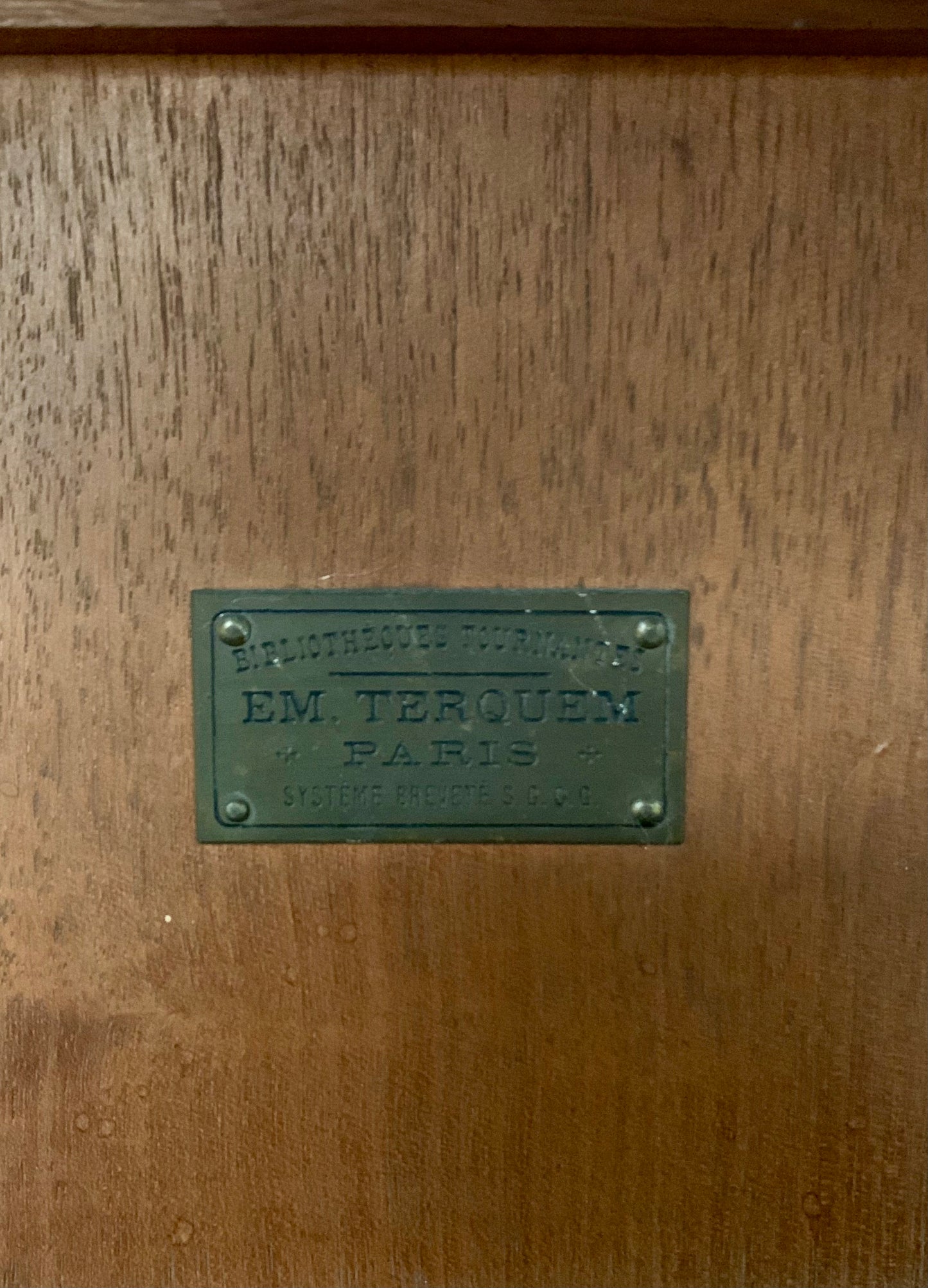 Vintage French Revolving Library Shelf