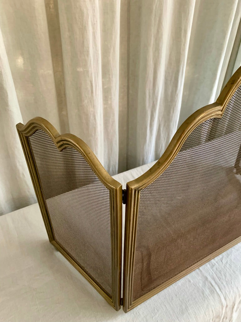 French Brass Fire Screen