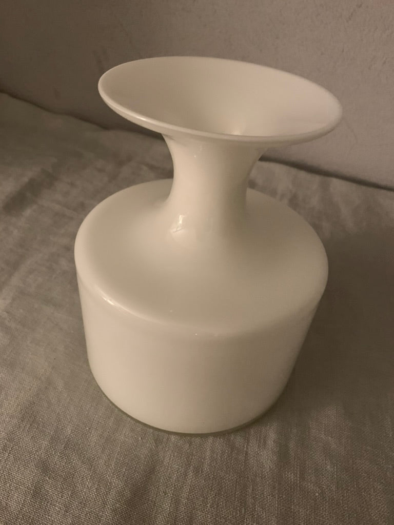 Vintage White Holmegaard "Carnaby" Vase