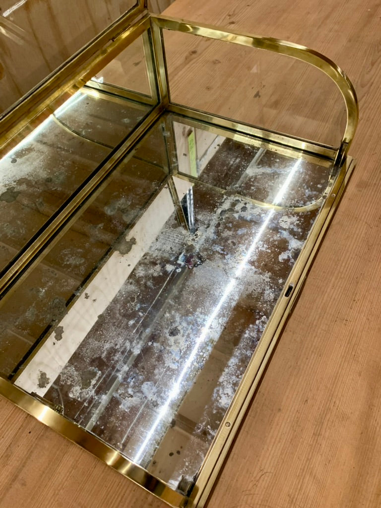 Vintage Brass Table Display Case - Vitrine