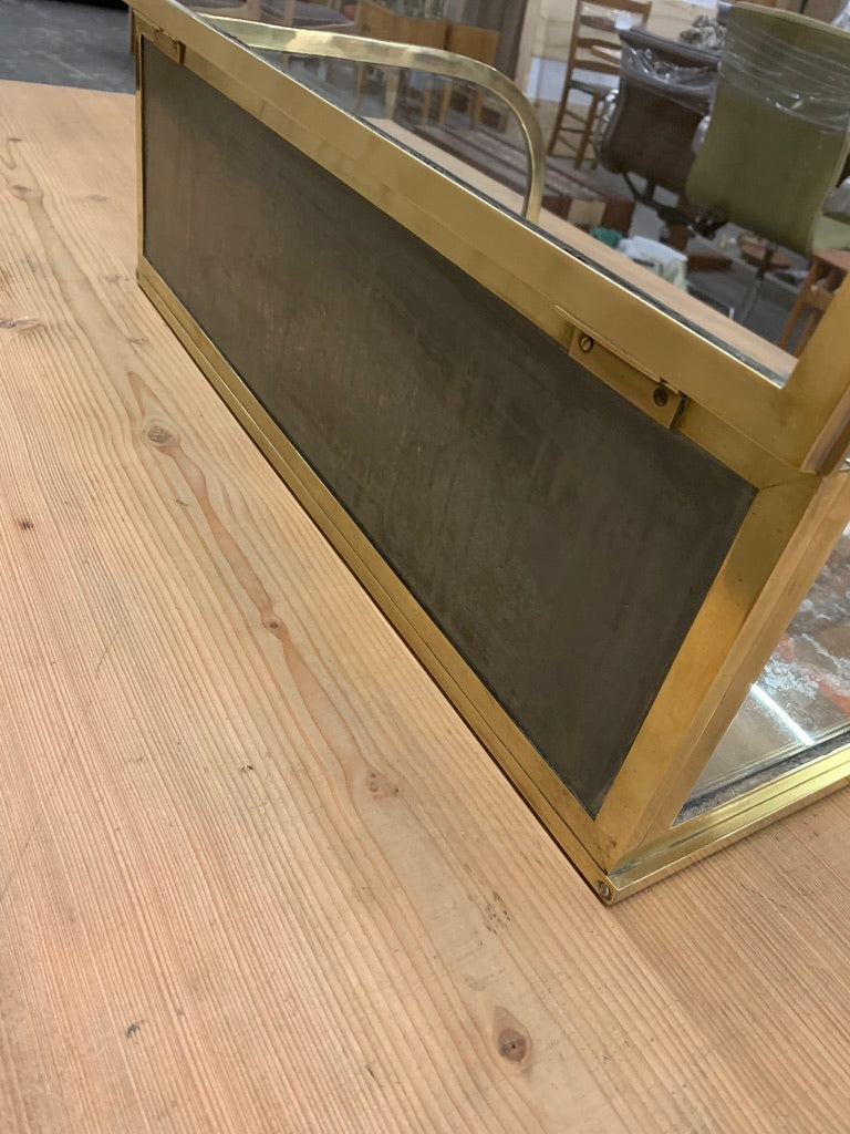 Vintage Brass Table Display Case - Vitrine