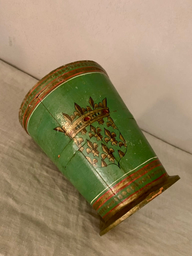 Hand Painted Antique Nobility Wooden Wessel
