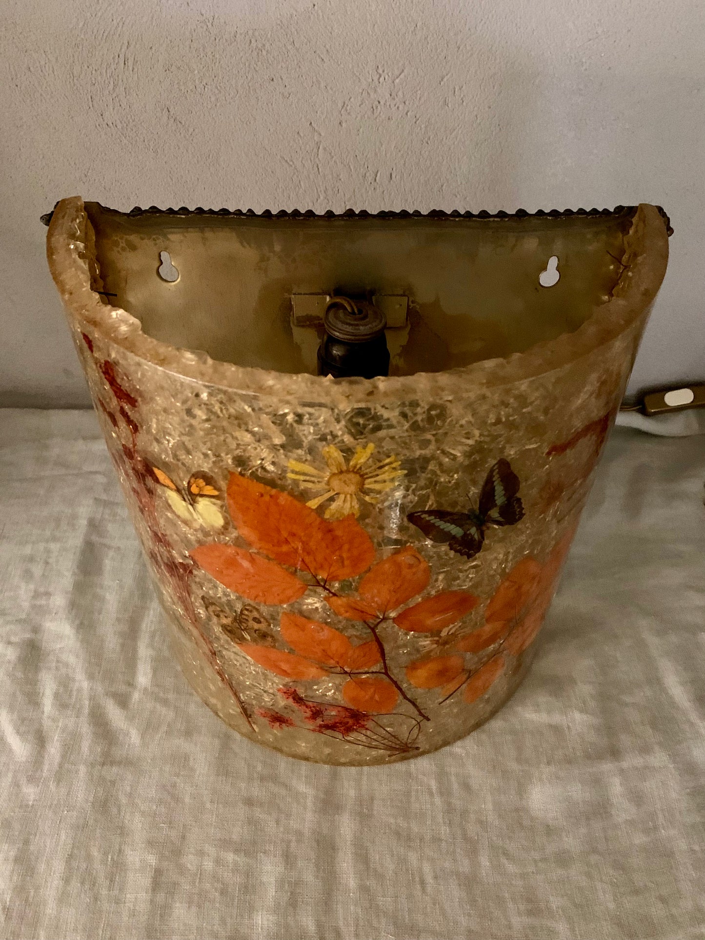 1960-1970s Resin Wall Lamp
