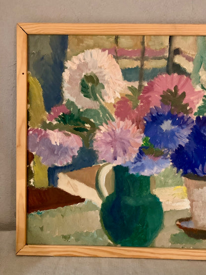 Vintage Oilpainting, Aster 1944