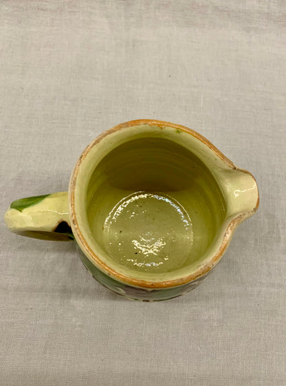 Vintage Glazed Clay Pitcher