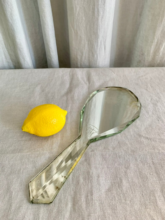 Vintage French Art Deco Hand Mirror