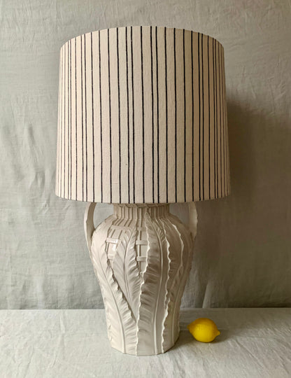 Large White Vintage Table Lamp