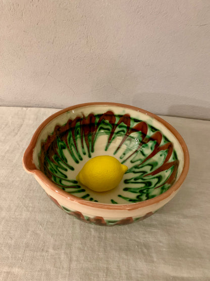 Clay Bowl with Dripping Glaze