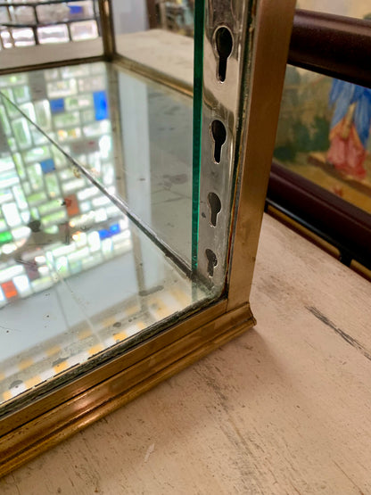 Brass Wall Display Cabinet