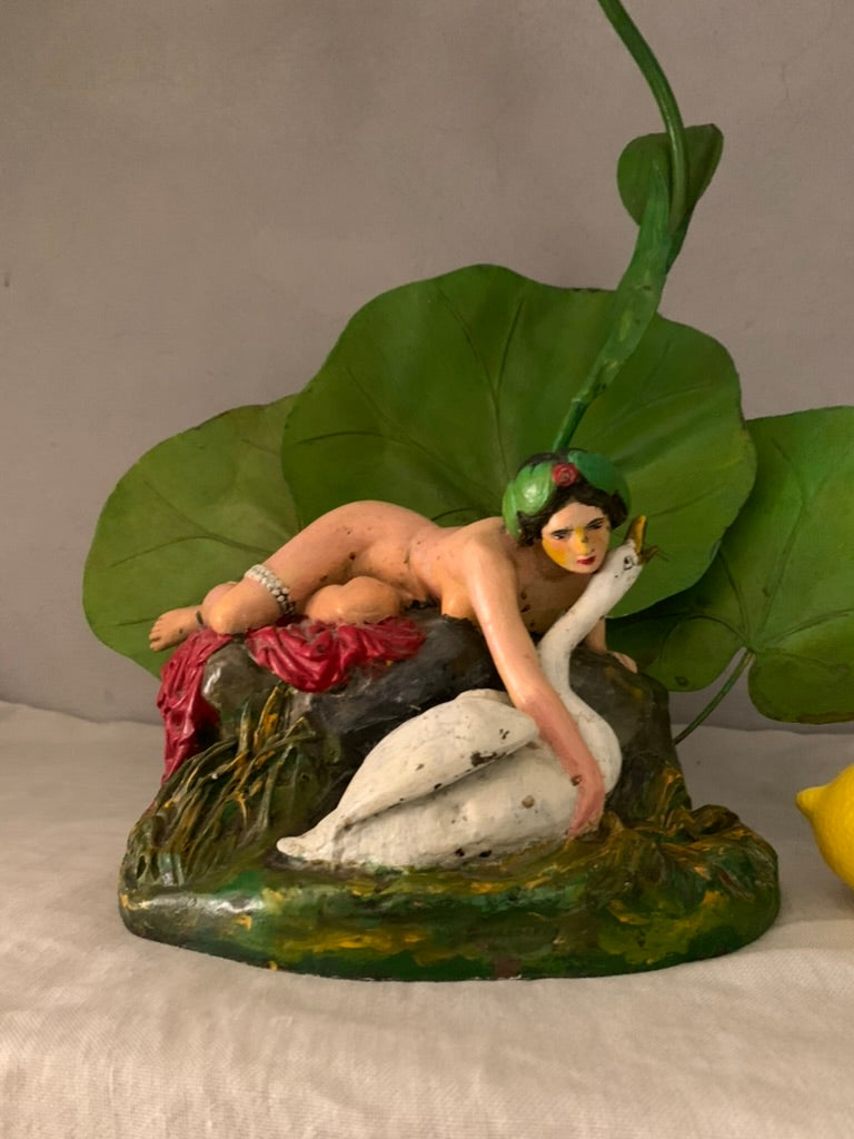 French "Leda and the Swan" Table Lamp