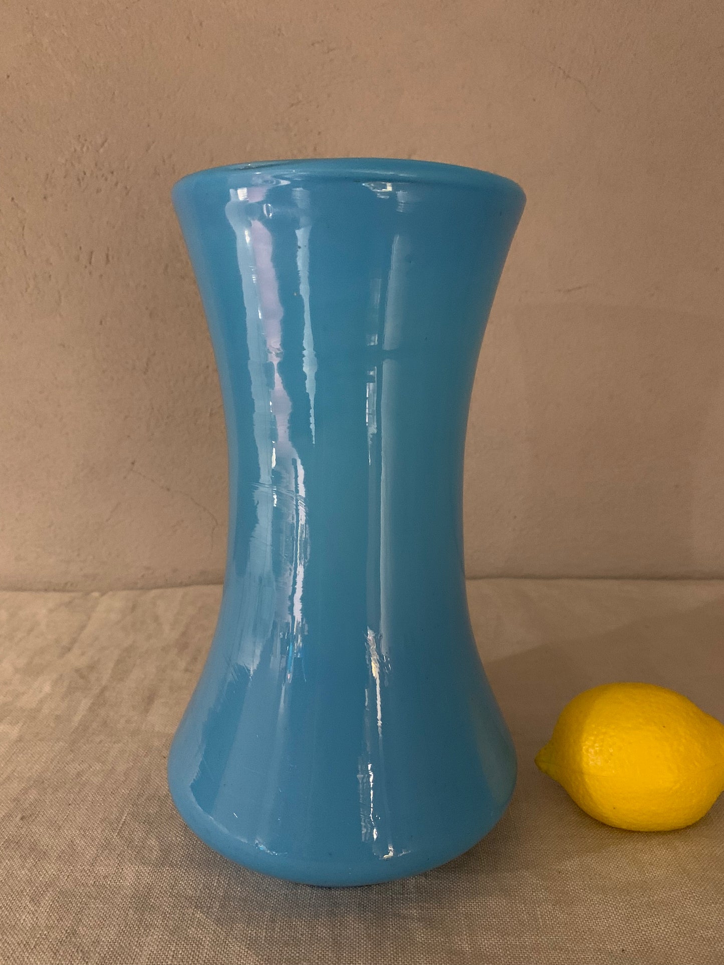 Opal Glass Turquoise Vase