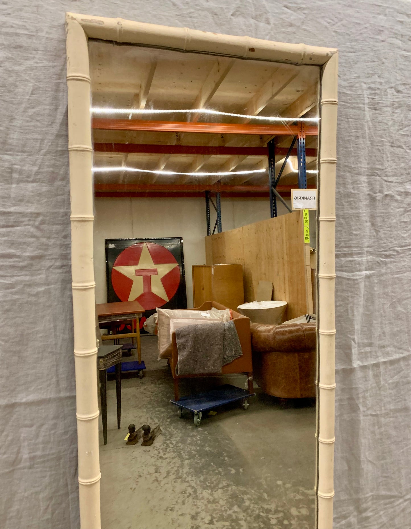 Tall Full Size Mirror - Faux Bambou