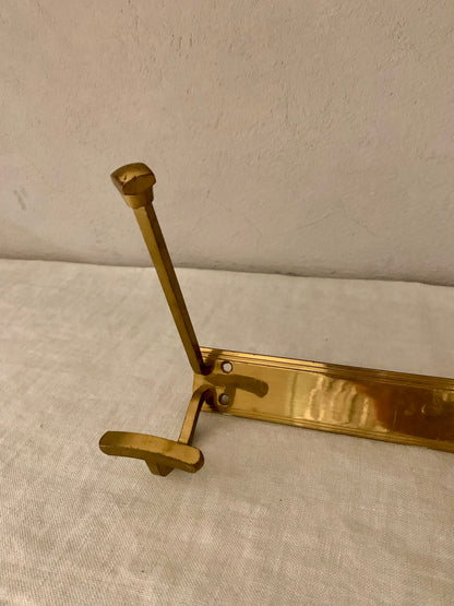 Vintage Brass Coat Rack - 2 Hooks