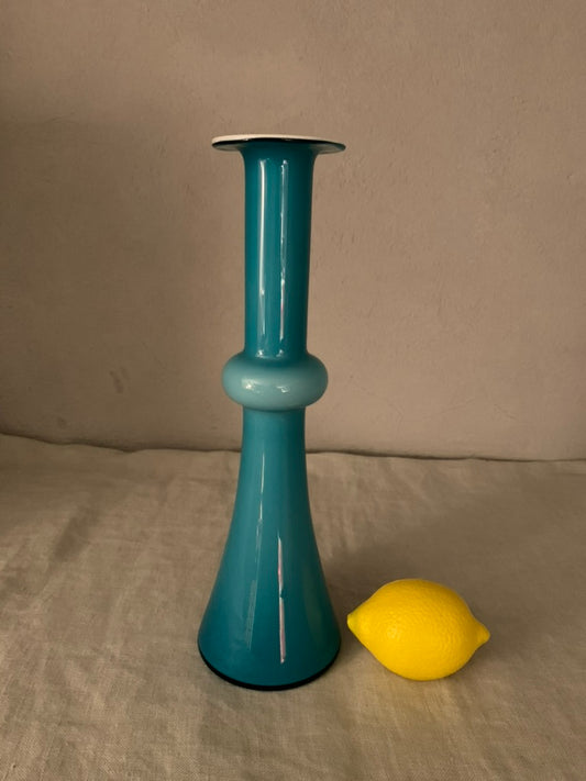 Vintage Blue Holmegaard "Carnaby" Vase