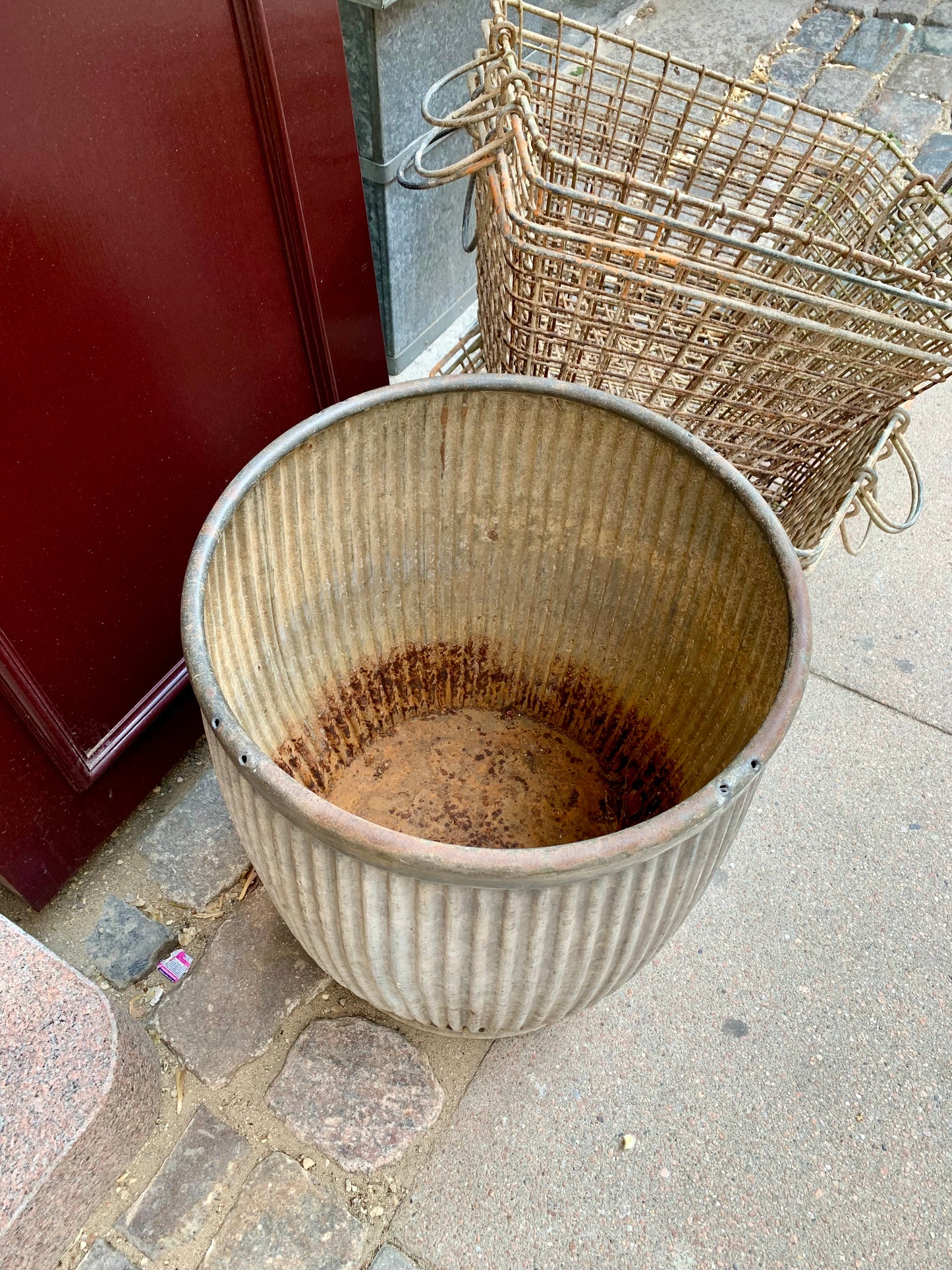 Zinc Planter - Dolly Tub
