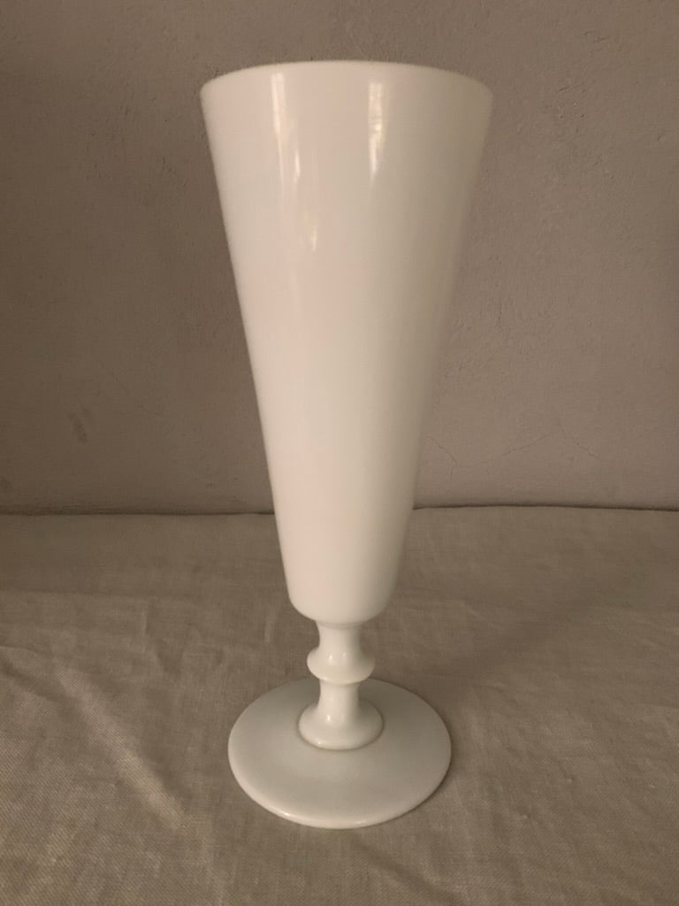 Antique French Cone Glass Vase