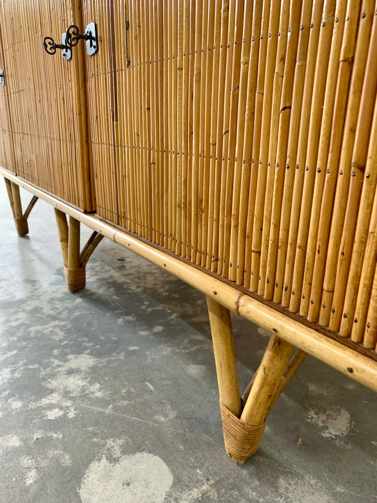 Vintage Bamboo Credenza