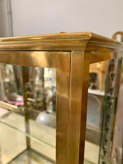 Brass Wall Display Cabinet