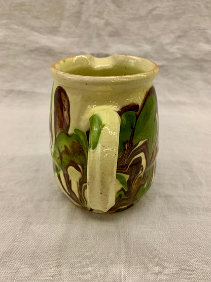 Vintage Glazed Clay Pitcher