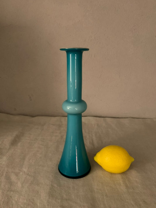 Vintage Blue Holmegaard "Carnaby" Vase
