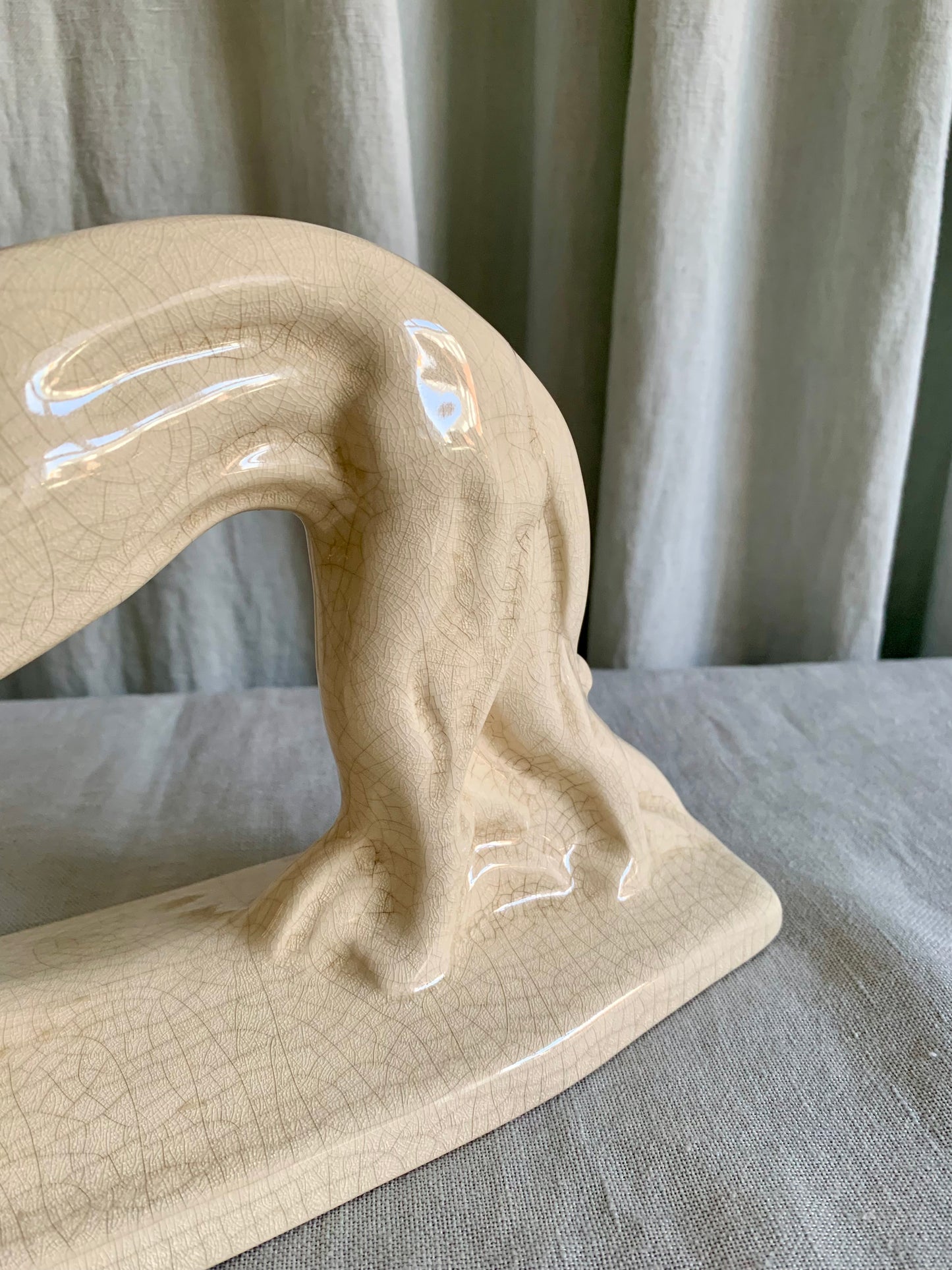 Art Deco Earthenware Sighthound 1930s