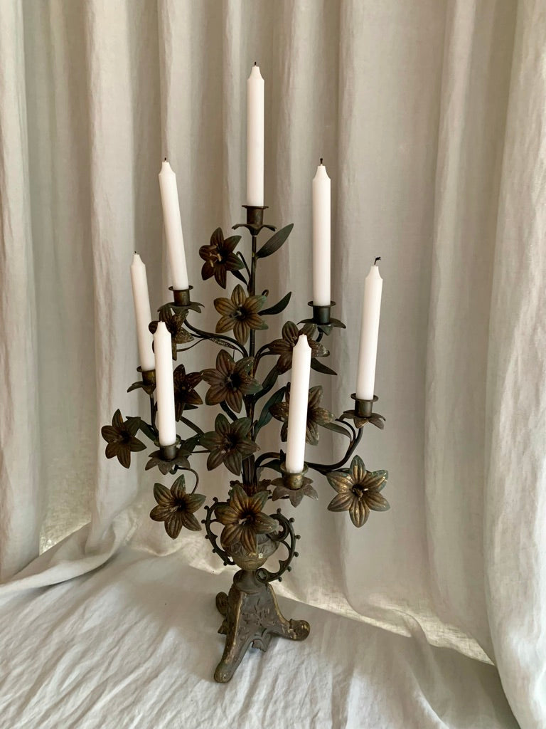 ANTIQUE FRENCH CHURCH CANDELABRA