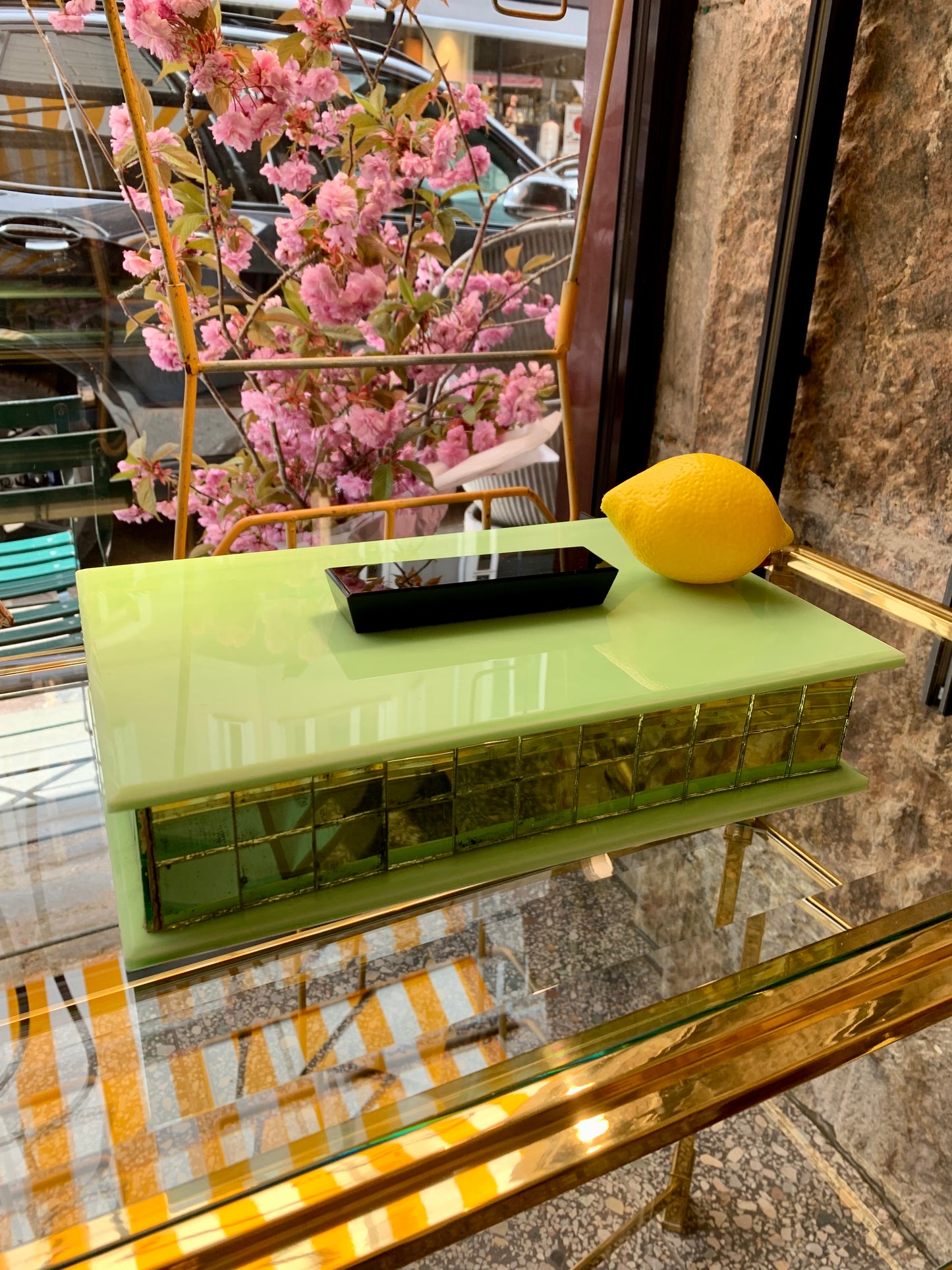 Art Deco Glass Jewellery Box