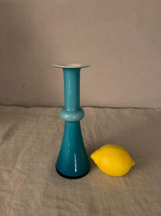 Vintage Blue Holmegaard "Carnaby" Vase