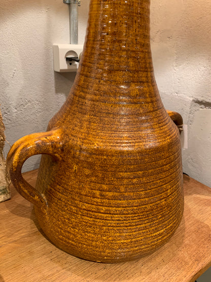 1970s Ceramic Lamp with Resin Shade