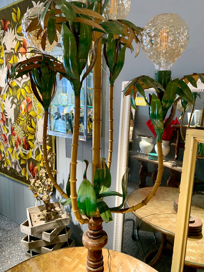 French Vintage Palm Floor Lamp