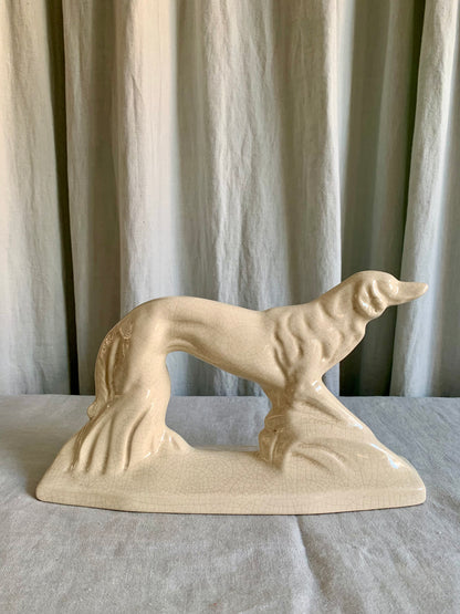 Art Deco Earthenware Sighthound 1930s