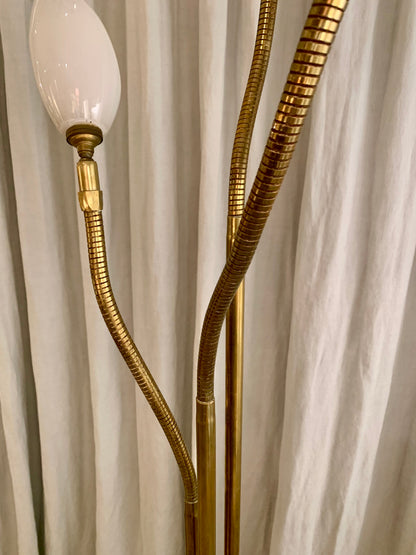 Vintage French Brass Floor Lamp