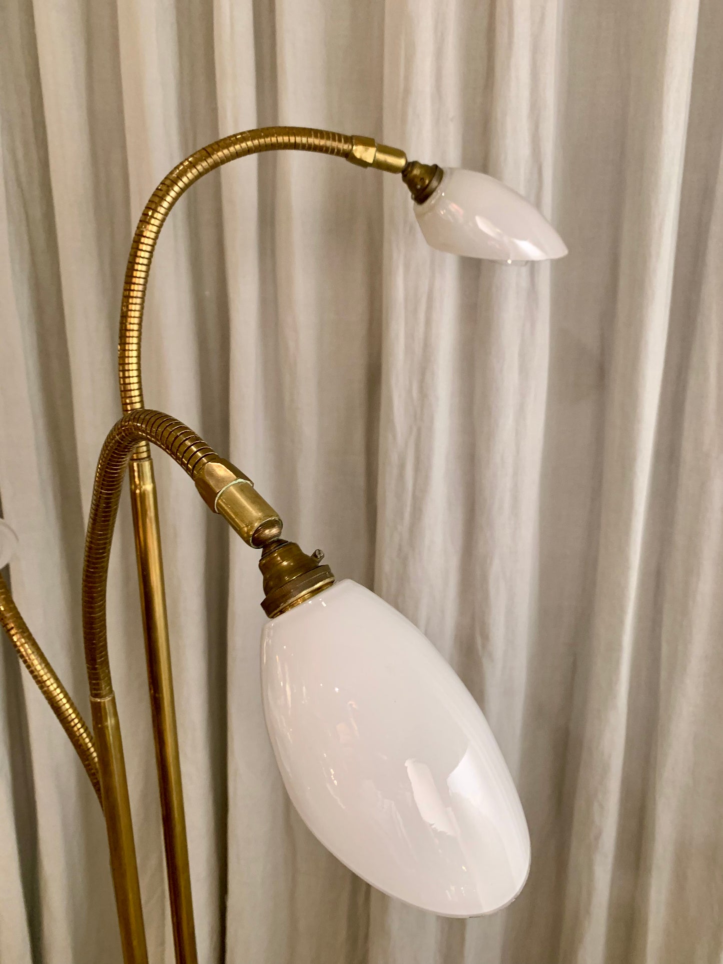 Vintage French Brass Floor Lamp