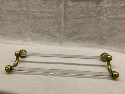 Glass/Brass Wall Towel Rack