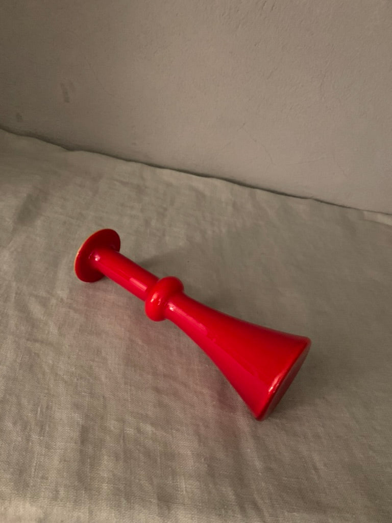 Vintage Red Holmegaard "Carnaby" Vase