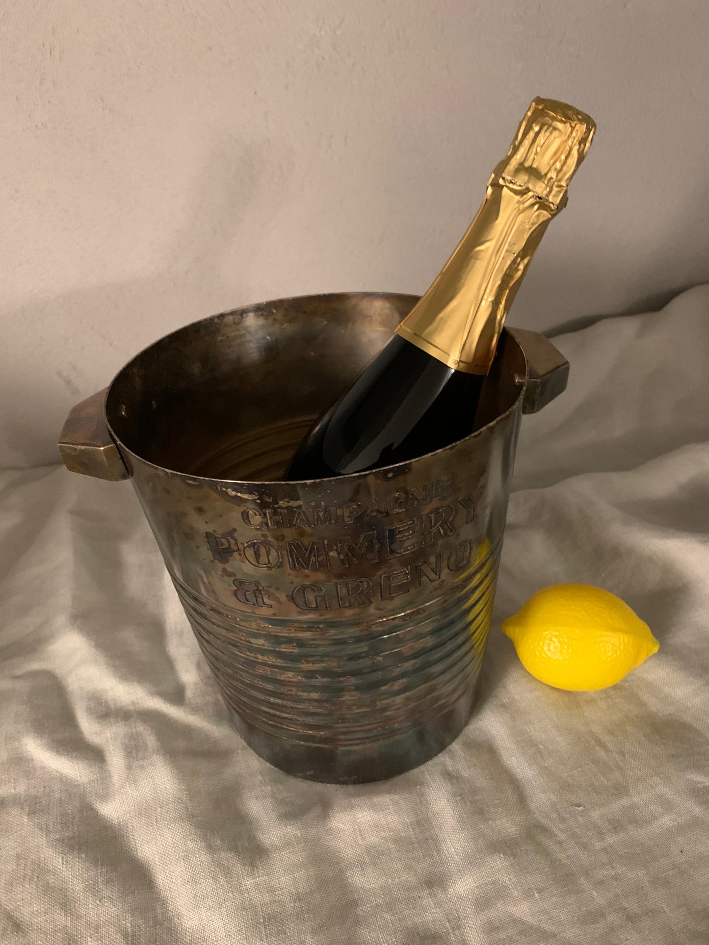 Silver Plated Champagne Cooler -  Pommery &  Greno