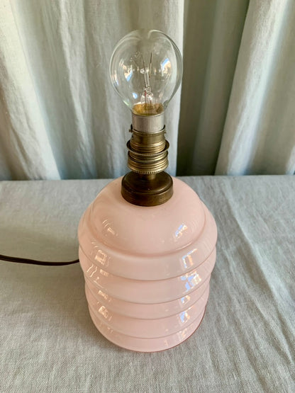 Pink Glass Table Lamp