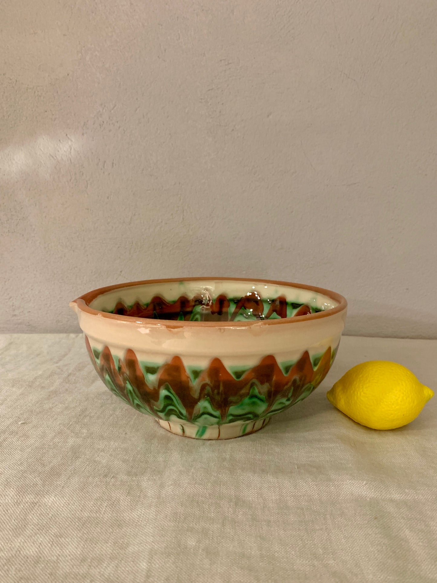 Clay Bowl with Dripping Glaze