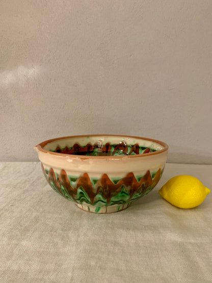 Clay Bowl with Dripping Glaze