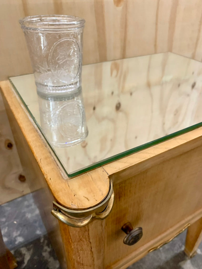 Pair of 1940's Satin Wood Bed Side Tables