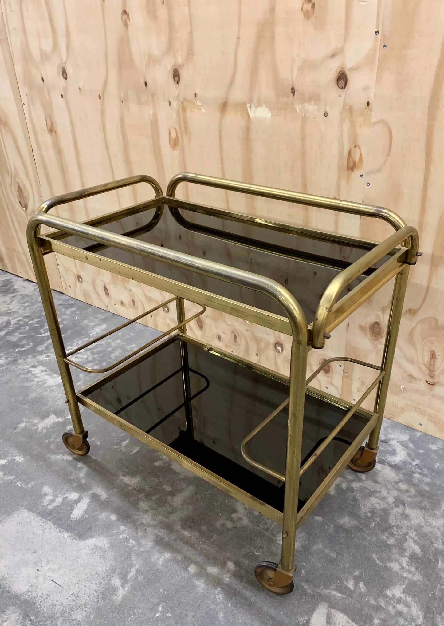 Brass bar cart