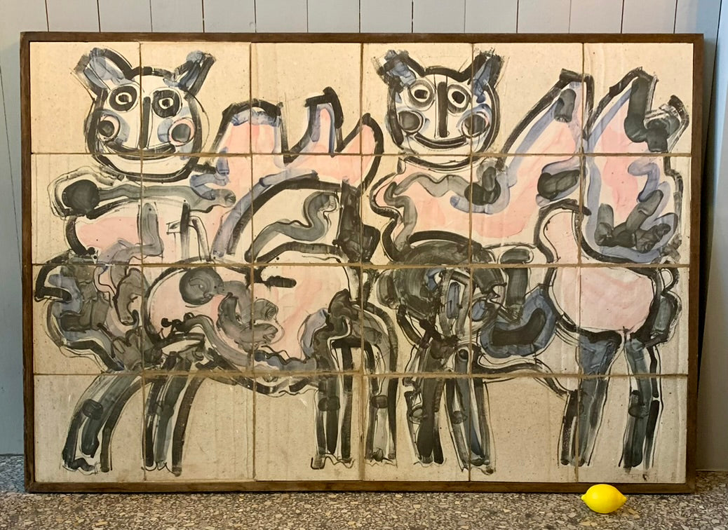Vintage Danish Ceramic Relief by Sten Lykke Madsen for B&G, 1978